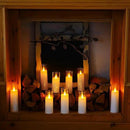 Homemory Pure White Acrylic Flameless LED Candles, Battery Operated With Remote Control and Timer, Electric Fake Candles for Wedding, Home Decor, Set of 9 by CozyNest Decor