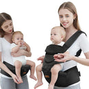 Baby Carrier with Hip Seat, Baby Carrier Newborn to Toddler, 6-in-1 Ways to Carry, All Seasons, Adjustable Baby Holder Carrier for Breastfeeding(Black) by TinyTreasures Baby Boutique