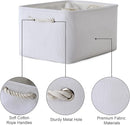 TheWarmHome Storage Basket for Gifts Empty - X Large - 3 Pack 17.7L×13.8W×9.8H in Collapsible Storage Bin for Shelves, Toy Box Storage for Gifts Book Laundry (White) by TinyTreasures Baby Boutique