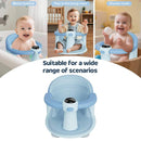 Baby Bath Seat-for Babies 6 Months & up, Water Temperature Display+Soft Cushion, Non-Slip Toddler Bath Seat for Baby, Sit Up Bath Seat for Baby, Blue by TinyTreasures Baby Boutique