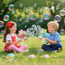 EagleStone Bubble Gun Toys for 3+ Year Old Kids Boys Girls, 2 Pack Automatic Bubble Machine with Bubble Solution, Summer Outdoor Kids Toys for Ages 3-4,4-6,5-7, Birthday Gifts for 3 4 5 6 7 8 Year Old by TinyTreasures Baby Boutique