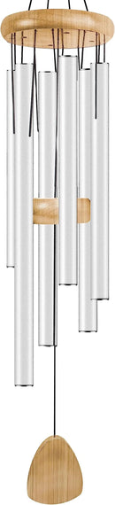 Large Aluminium Wind Chimes 37 Inches to Create a Zen Atmosphere Suitable for Outdoor, Garden, Patio Decoration. Classic Wind Chimes with Wind Catcher Suitable as A Gift for Unisex(White) by CozyNest Decor