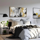 YJYart Line Art Wall Decor Black and Gold Wall Artwork 20"x40" Canvas Wall Art for Living Room Kitchen Wall Picture Ready to Hang by CozyNest Decor