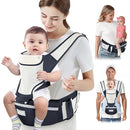 Baby Carrier Newborn to Toddler, Lightweight Ergonomic Baby Hip Seat Carrier Up to 33lbs, Adjustable Extended Waistband Infant Carrier with Breathable Sunshield, Navy Blue by TinyTreasures Baby Boutique