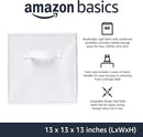 Amazon Basics Cube Organizer Storage Bins Handles, Collapsible Fabric, Pack of 6, 13"x13"x13", White by CozyNest Decor