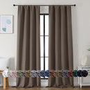 Simplebrand Ava Brown Blackout Curtains for Bedroom 96 Inches Long 2 Panels, Solid Thermal Insulated, Energy Saving Living Room Window Treatment Curtains Blackout Drapes, W40 x L96 Inch, Brown by TinyTreasures Baby Boutique
