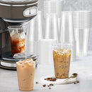 100 Pack - 20 oz Clear Plastic Cups with Lids and Straws, Sturdy & Food Safe Iced Coffee Cups with lids, Disposable Plastic Smoothie Cups for Cold Drinks by TinyTreasures Baby Boutique