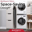 Bartnelli Ironing Board Made in Europe | Iron Board with 4 Layered Cover & Pad, Height Adjustable up to 36" Features A Safety Iron Rest, 4 Steel Legs, for Home Laundry Room or Dorm Use (43x14) by CozyNest Decor