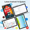 Tablet, Android Tablet 10.95",16GB RAM 128GB ROM 1TB Expansion, Octa-Core, Android 14, 1280x800 FHD, Dual Camera, WiFi6, BT5.3, 6800mAh Battery by TinyTreasures Baby Boutique
