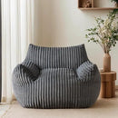 Oversized Bean Bag Chair for Adults, Giant Comfy Plush Boneless Bean Bag Couch with Filler for Kids - Reading Chair for Living Room, Bedroom & Dorm, Single Accent Chair Floor Lounger, Gray by CozyNest Decor
