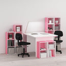 Furinno Luder Bookcase / Book / Storage, 2-Tier Cube, Pink/White by TinyTreasures Baby Boutique