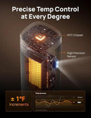 Dreo Space Heaters for Indoor Use, 1500W Fast Heating Portable Heaters with Remote, Large PTC Ceramic Electric for Bedroom, 12H Timer, 70° Oscillation, Overheat Protection, Safety Heat for Home Office by CozyNest Decor