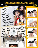 eZAKKA 5 Pack Halloween Decorations Indoor Halloween Spider Web Tablecloth Table Runners Fireplace Mantel Scarf Cobweb Lampshade Scary 3D Bats for Parties Gothic Spooky Home Decoration by CozyNest Decor