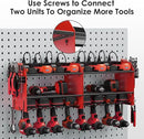 CCCEI Set Power Tool Organizer Wall Mount with Charging Station. Garage 8 Drills Storage Shelf with Hooks, Screwdriver, Drill Bit Heavy Duty Rack, Tool Battery Holder Built in 8 Outlet Power Strip. by GreenHaven Gardens