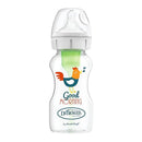 Dr. Brown's Natural Flow Anti-Colic Options+ Wide-Neck Baby Bottles, 9 oz/270 mL, with Level 1 Slow Flow Nipple, 4 Pack Good Morning/Good Night Gift Set by TinyTreasures Baby Boutique