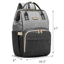 Diaper Bag Backpack for Women, Baby Bags for Girls,Diaper Bag with Changing Pad, and Insulated Pockets (Dark Grey +Light Grey) by TinyTreasures Baby Boutique
