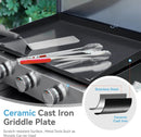 GREEN PARTY 3 Burner Propane Gas Griddle with Removable Standing Cart, Convertible to Tabletop Design, 27 inch Flat Top Grill for Outdoor Cooking Camping Tailgating Barbecue by GreenHaven Gardens