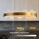 20" Natural Spanish Alabaster Round Chandelier, Adjustable Large Chandeliers for Living Room Over Table, Modern Luxury Alabaster Stone Chandelier for Drawing Room, Bedroom, Hallway, Foyer by CozyNest Decor