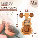 Wooden Teething Toys for Baby 0-6 Months – Organic Natural Non-Toxic Handmade Teether with Beads & Rattle for Soothing Relief – Montessori Sensory Toy for Babies, Infant Boy & Girl by TinyTreasures Baby Boutique