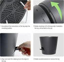 Self Watering Pots for Indoor Plants,12 inch Planters with Drainage Holes Plastic Flower Pots with Deep Reservoir, Black by CozyNest Decor