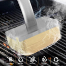 Grill Brush Bristle Free with Hanging Loop,BBQ Safe steam Grill Brush Non Metal bristles,Stainless Steel Cleaning Brush,Includes 2 Replaceable Heads Red by GreenHaven Gardens
