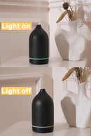 VIVITEST Diffusers for Home, 200ML Stone Essential Oil Diffuser, Ceramic Oil Diffuser,Ultrasonic Aromatherapy for Office (Black) by TinyTreasures Baby Boutique