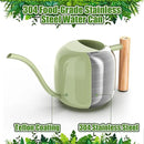 Green Moon Watering Can Indoor Plants 1.2L/41oz Sage Green Water Can Indoor Metal Small Water Can Pot with Long Spout for House Bonsai Plants Garden Flower Decorative by GreenHaven Gardens