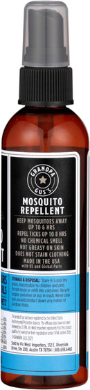 Grandpa Gus's Natural Mosquito Repellent Spray, Time-Release Plant-Based Actives, Non-Greasy, No Stains, DEET-Free, 4 oz (Pack of 2) by TinyTreasures Baby Boutique