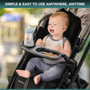 Snack Tray Fits for UPPAbaby Vista V2, Vista, Cruz, Cruz V2, RumbleSeat, RumbleSeat V2, Snack Tray with Cup Holder, Dishwasher Safe, Quick Attachment, Folds with Stroller, Stroller Accessories by TinyTreasures Baby Boutique