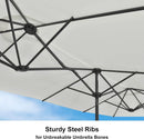 PURPLE LEAF 14ft Patio Market Umbrella Outdoor Double-Sided Umbrella with Base and Crank Rectangle Table Umbrella for Pool Deck Garden, White by GreenHaven Gardens