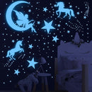 Glow in The Dark Stars for Ceiling,Unicorn Wall Decals Stickers Wall Decor for Girls Bedroom Luminous Glow Unicorn Stars Planet Ceiling Stickers for Baby Boys Kids Playroom Living Room Nursery by TinyTreasures Baby Boutique