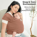 KeaBabies Baby Wrap Carrier - All in 1 Original Baby Carrier Newborn to Toddler Sling, Easy to Wear, Hands Free Bonding, Lightweight, Breathable Infant Wraps (Terracotta) by TinyTreasures Baby Boutique