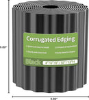 Corrugated Metal Garden Edging, 8"×20Ft Durable Landscape Border for Garden, Lawn, Flower Beds and Paver Edging (Black) by GreenHaven Gardens