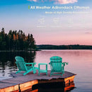 GREENVINES Adirondack-Ottoman | Set of 4 | HDPE Plastic | Outdoor Footrest | All Weather | Foot Rest | Foot Stool | Aqua | for Adirondack Chair | for Patio Backyard Pool by CozyNest Decor
