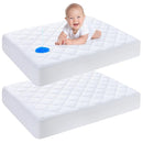 Yoofoss Waterproof Mini Crib Mattress Protector 2 Pack, Quilted Mattress Pad Cover Soft and Breathable, Machine Washable Portable Mattress Protector for Standard Baby Crib Size 38"X24" by TinyTreasures Baby Boutique