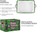 Storage Basket Happy St Patrick's Day Cube Storage Bins Organizer Bag Collapsible Closet Shelf Baskets with handle for Baby Cloth Pet Toy Book 14.2×10.2×8.3 IN by TinyTreasures Baby Boutique