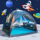 Magnetic Kids Play Tent - 61'x61'x45' Imaginative Popup Dome Playhouse for Kids Indoor/Outdoor Fun - Observatory Space Theme by TinyTreasures Baby Boutique