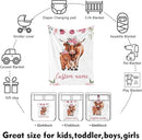 Custom Nursery Crib Bedding Set: Personalized Name 4 Piece Highland Cow Theme Baby Crib Sets for Girls - Toddler Double Layer Blanket Set, Comfortable Crib Bed Sheets for Baby Toddlers by TinyTreasures Baby Boutique
