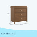 Graco Sasha 3-Drawer Chest with Changing Table Topper (Hazelnut) – GREENGUARD Gold Certified, Nursery Bedroom Wood Chest with Spacious Storage, Interlocking Drawer System, Pre-Installed Tracks by TinyTreasures Baby Boutique