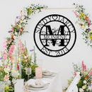 Custom Metal Sign | Personalized Family Name Sign | Monogram Wall Decor | Metal Name Sign| Split Letter Name | Anniversary Wedding Gifts| Custom Outdoor Signs | Metal Wall Art | Couple Gift by CozyNest Decor