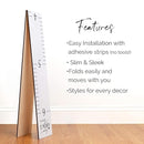 Wooden Ruler Growth Chart for Kids, Boys and Girls - Height Chart & Height Measurement for Wall - Kids Nursery Wall Decor and Room Hanging Wall Decor - Love Grows Here - White by TinyTreasures Baby Boutique