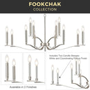 12 Light Nickel Living Room Chandelier High Ceiling Foyer Candle Chandelier Large Modern 44in Metal Chandeliers Hanging Light for Master Bedroom Dining Room Light Fixture Over Table