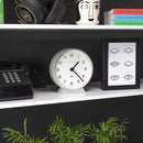 NEWGATE® M Mantel Echo Desk Clock | Modern Round Design | Posh Gray | Easy to Read Numbers | Contemporary Style for Desk, Table, Shelf or Bedside by CozyNest Decor