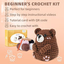 MOREJMTT Crochet Kit for Beginners, Learn to Crochet, Include Easy Knitting Soft Yarn, Step-by-Step Video Tutorial, Hook, Holiday Birthday Gift for Adults and Kids(Polar & Brown Bears) by TinyTreasures Baby Boutique