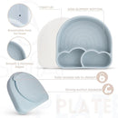 All In One Silicone Feeding Set - Safe for 6-12 Months - Non-Toxic Baby Led Weaning Supplies - Toddler Self Feeding Utensils - BPA-Free - Mess Free Essentials by TinyTreasures Baby Boutique