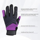 Safety Work Gloves,Multipurpose Working Gloves for Men,Multifunctional Synthetic Leather Spandex Mechanic Gloves,Gardening Glove Gifts for Men,Tounchscreen (Purple, Extra Large), 24096001-8 by GreenHaven Gardens