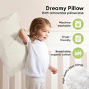 KeaBabies Toddler Pillow with Pillowcase, Jumbo 14X20 - Soft Organic Cotton Toddler Pillows for Sleeping - Machine Washable - Perfect for Travel, Toddler Bed Set (Clay) by TinyTreasures Baby Boutique