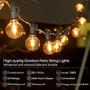Brightown Outdoor String Lights - 100 FT Patio Lights with 50 LED G40 Globe Plastic Bulbs, All Weatherproof Connectable Commercial Hanging Light for Outside Backyard Porch Cafe by GreenHaven Gardens