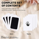 4-Pack Inkless Baby Hand and Footprint Kit with Mess-Free Ink Pad – Baby Safe Ink Pad for Hand, Foot & Paw Prints – Newborn Footprint & Paw Print Kit for Dogs and Cats – 16 Cards(Jet Black, L) by TinyTreasures Baby Boutique