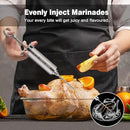 Meat Injector Syringe Kit with 3 Professional Marinade Injector Needles for BBQ Grill Smoker, Turkey and Brisket; 2-oz Large Capacity, Including Paper User Manual, Recipe E-Book (PDF) by GreenHaven Gardens